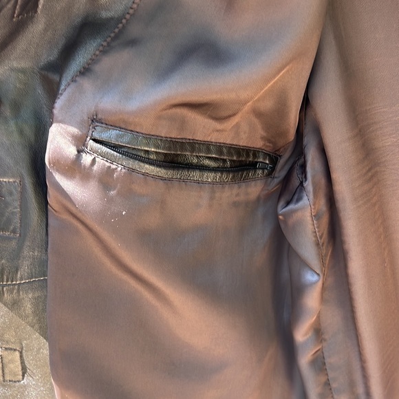 Vintage, Donald Pliner, bomber jacket glove, leather, Italian man size medium - Picture 8 of 9